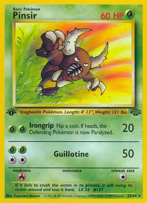 Pokemon Pinsir (25/66) Jungle 1ED HP - 1st Edition