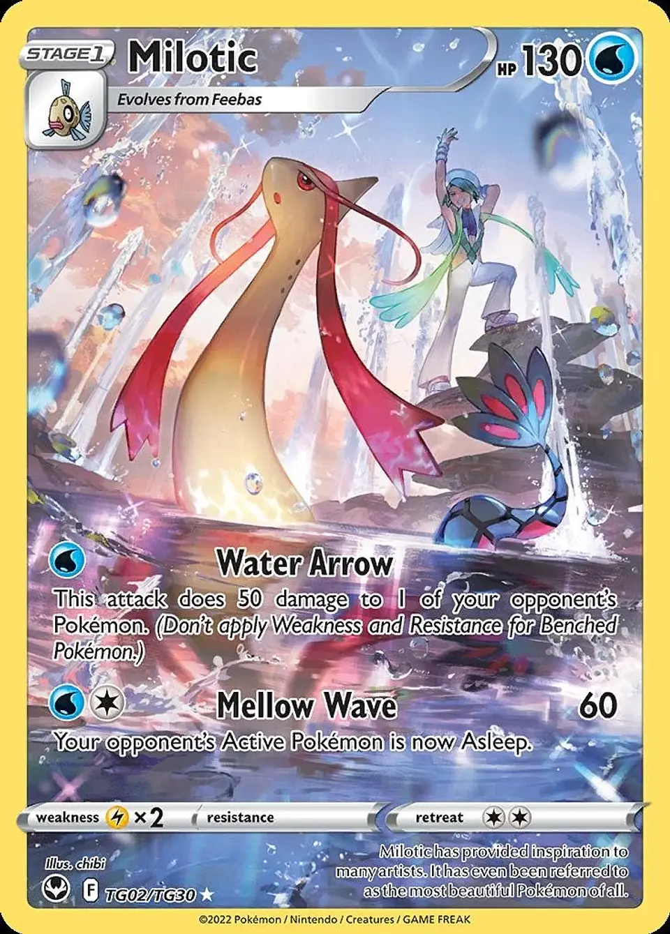 Pokemon Milotic (TG02/30) Silver Tempest Trainer Gallery NM HOLO 1