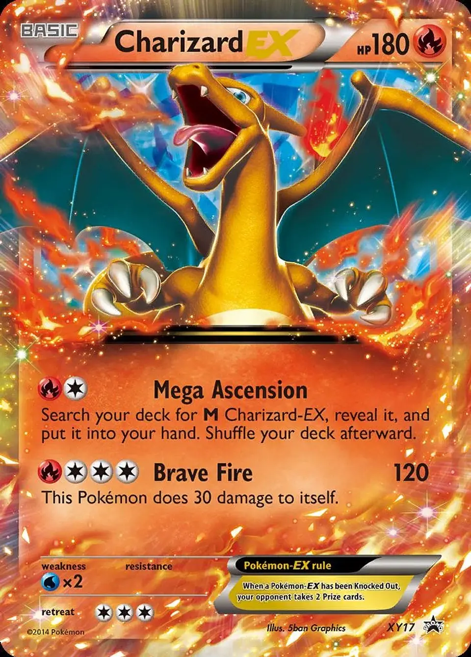 Pokemon Charizard-EX (XY17/211) XY Black Star Promos HP HOLO 1
