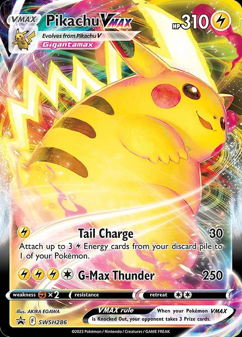 Pokemon Pikachu VMAX (SWSH286/332) SWSH Black Star Promos NM HOLO