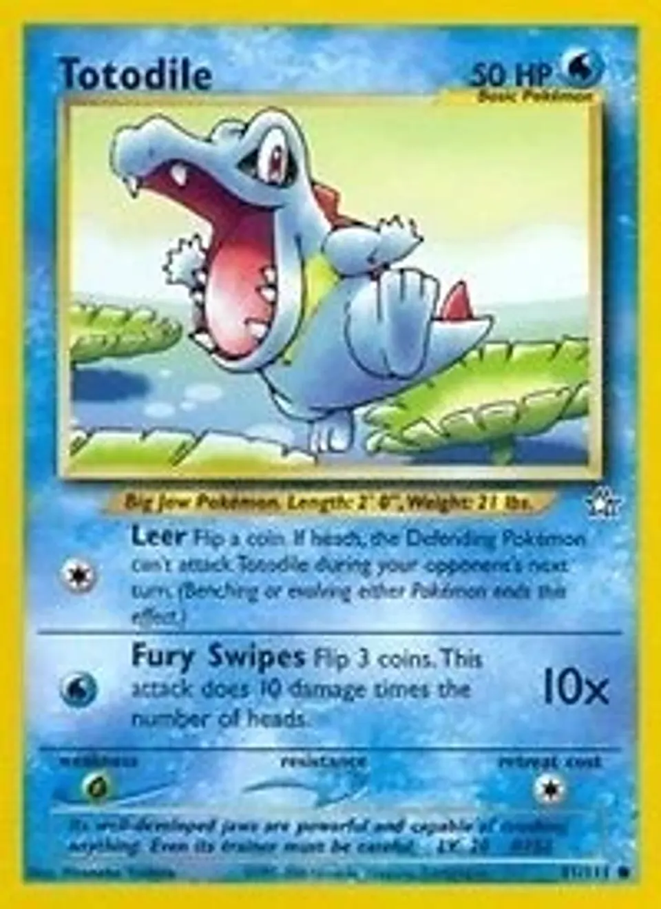 Pokemon Totodile (81/111) Neo Genesis LP 1