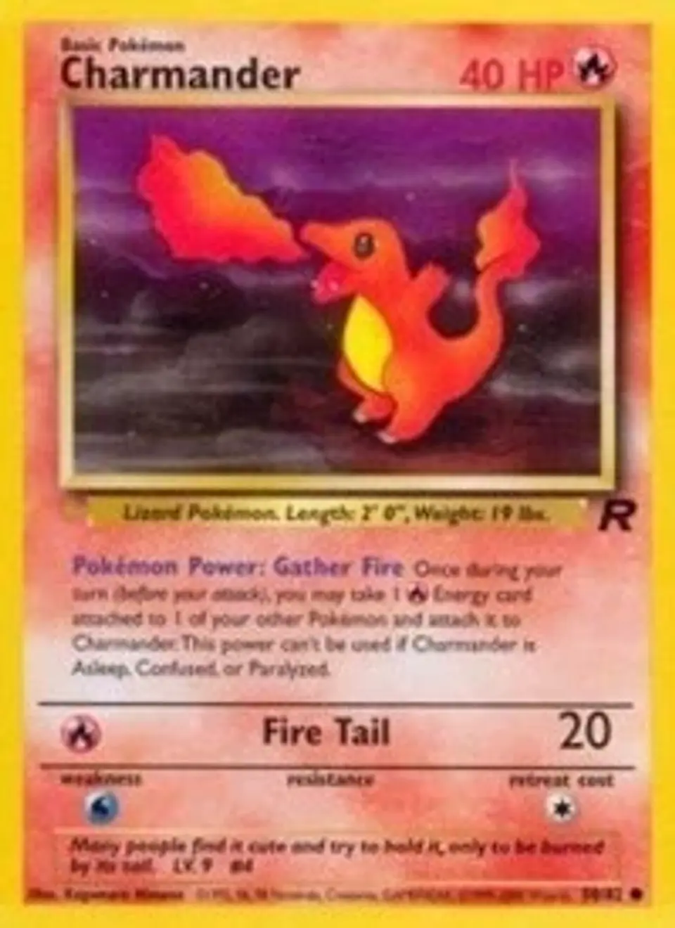 Pokemon Charmander (50/87) Team Rocket LP 1