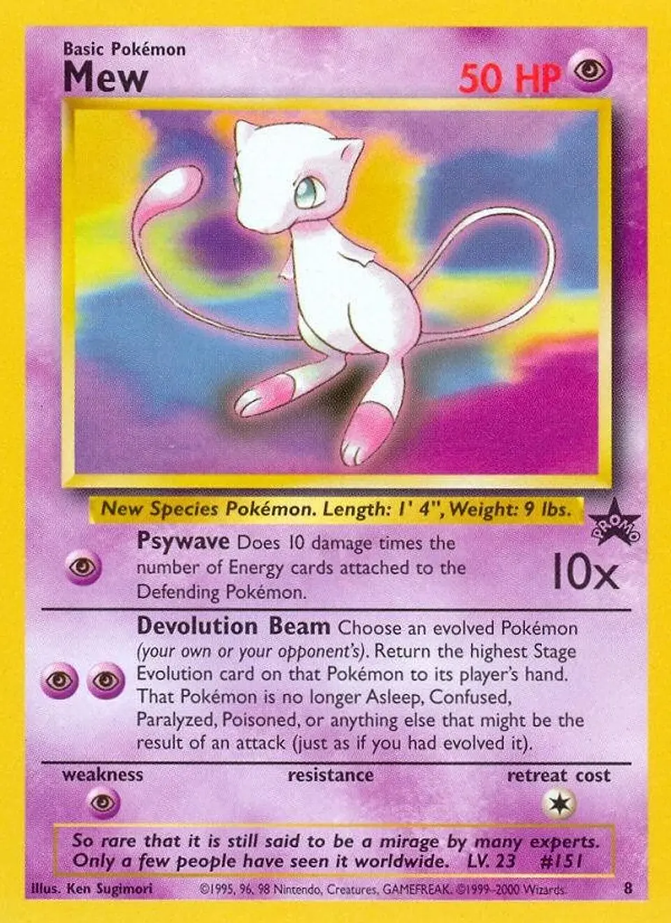 Pokemon Mew (8/58) Wizards Black Star Promos HP 1