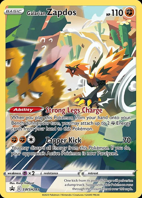 Pokemon Galarian Zapdos (SWSH283/332) SWSH Black Star Promos LP HOLO