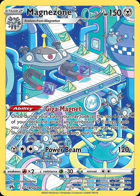 Pokemon Magnezone (GG18/70) Crown Zenith Galarian Gallery MP HOLO