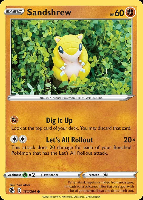 Pokemon Sandshrew (131/287) Fusion Strike LP