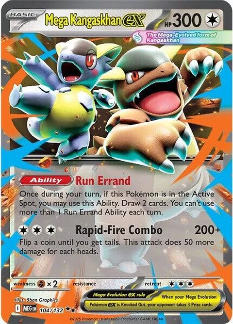 Pokemon Mega Kangaskhan ex (104/190) Mega Evolution NM HOLO