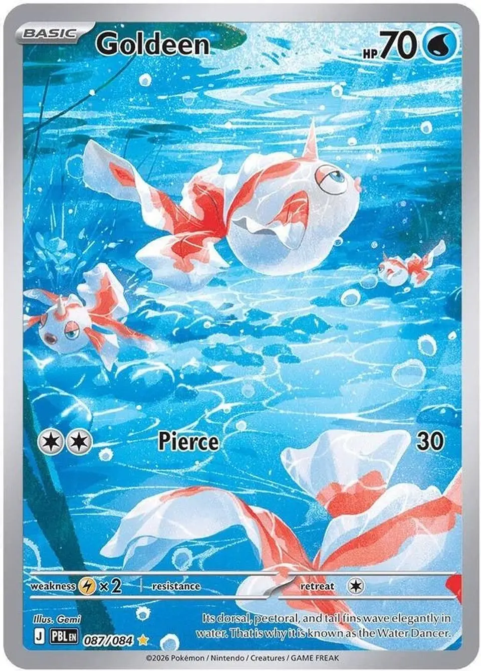 Pokemon Goldeen (87/128) Pitch Black NM HOLO 1