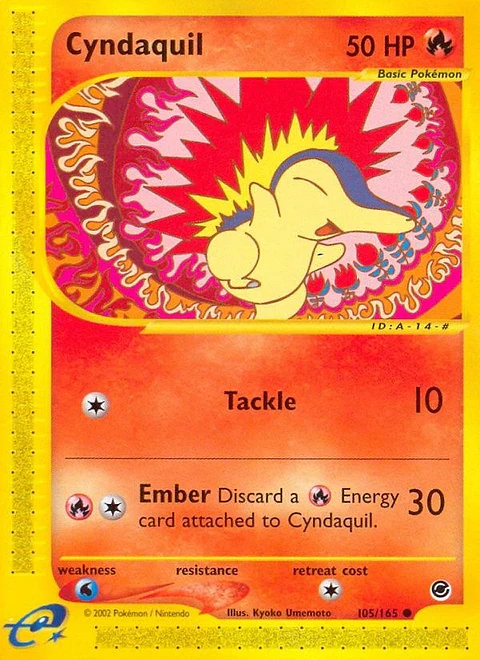 Pokemon Cyndaquil (105/165) Expedition Base Set MP