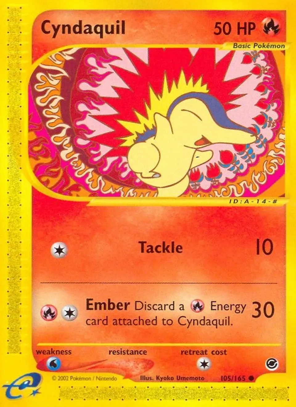 Pokemon Cyndaquil (105/165) Expedition Base Set MP 1