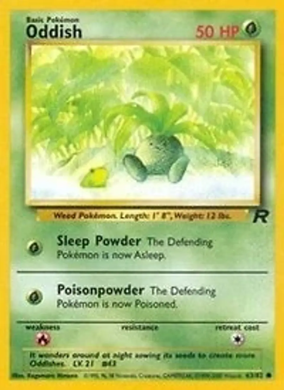 Pokemon Oddish (63/83) Team Rocket LP 1