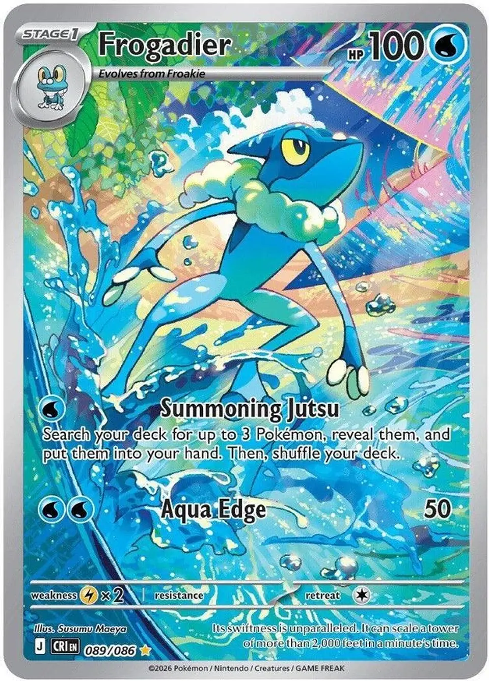 Pokemon Frogadier (89/126) Chaos Rising NM HOLO 1
