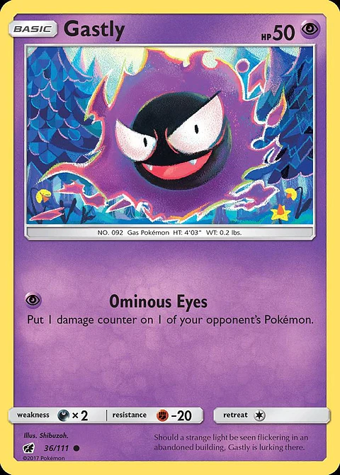 Pokemon Gastly (36/124) Crimson Invasion LP