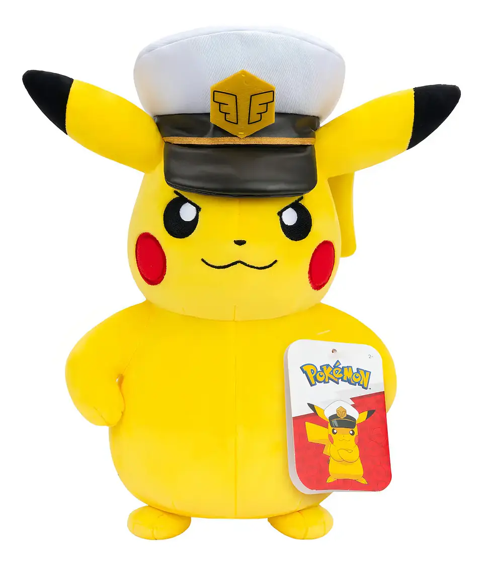 Pokemon Peluche Pokémon Capitán Pikachu De 20 Cm Con Gorro De Capitá 1