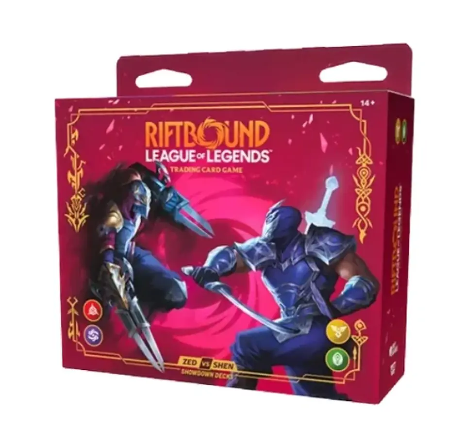 NT RB INGLÉS RIFTBOUND LEAGUE OF LEGENDS VENDETTA ZED VS SHEN SHODOWN DECKS 1
