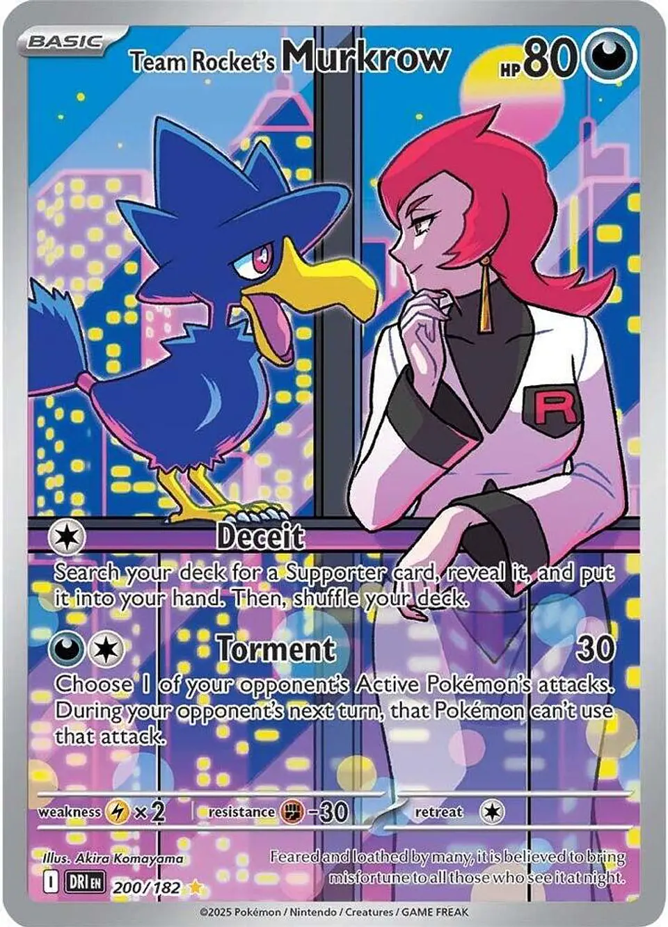 Pokemon Team Rocket's Murkrow - 200/182 - Español 1