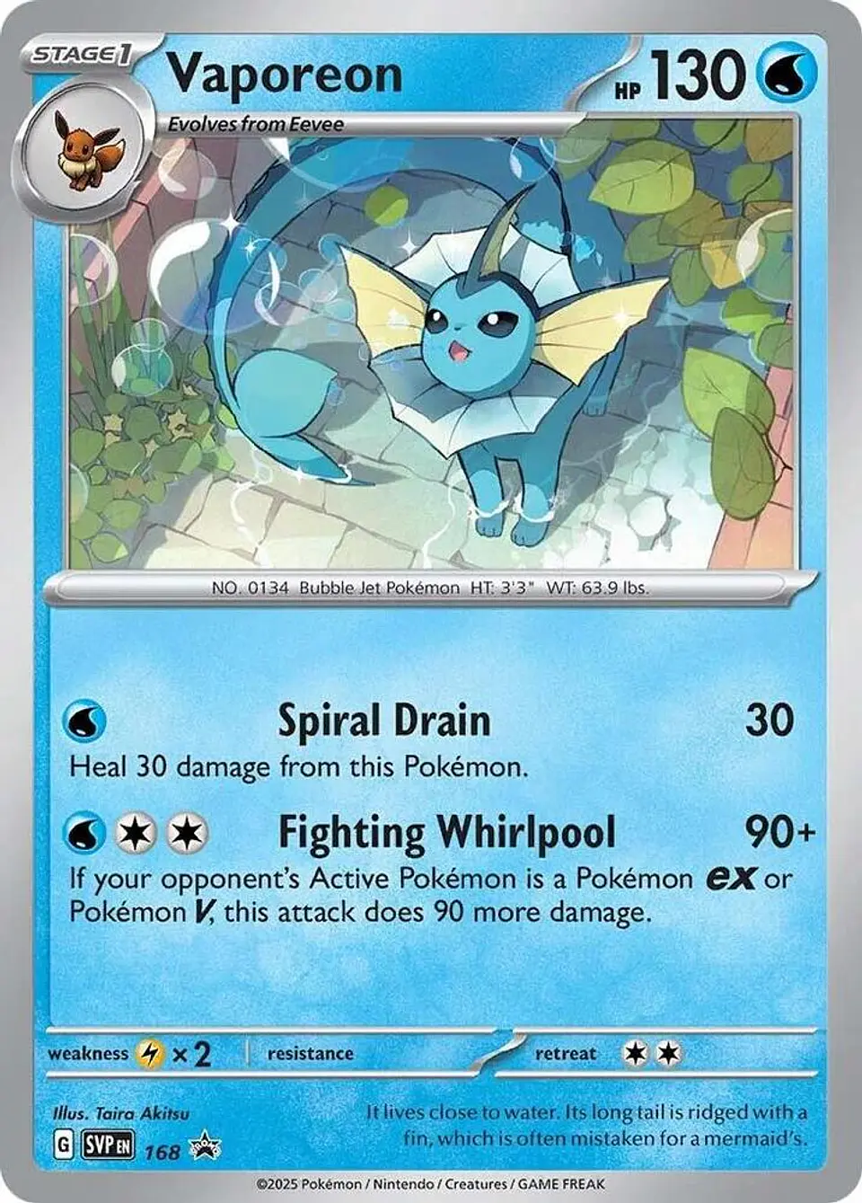 POKEMON Vaporeon - 168 (Cosmos Holo) Ingles 1