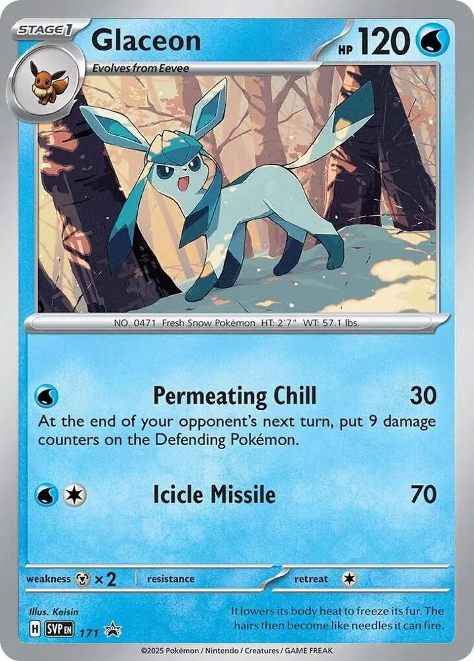 POKEMON Glaceon - 171 (Cosmos Holo) Ingles 1
