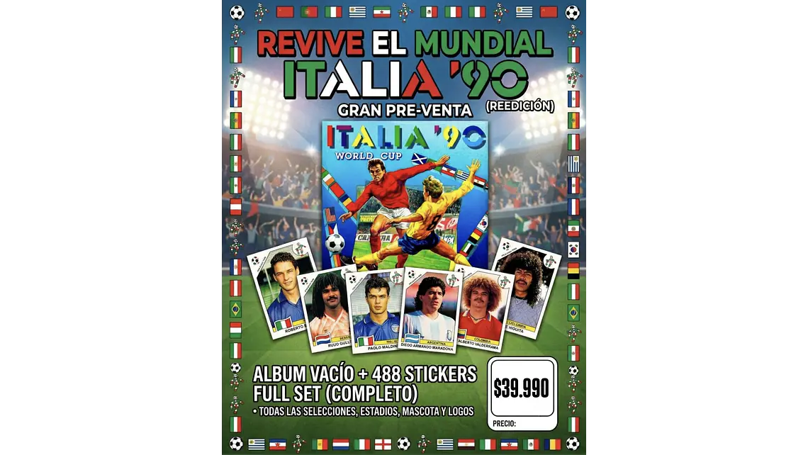 PREVENTA Álbum Italia 90 Versión Panini (Remasterizado) 1