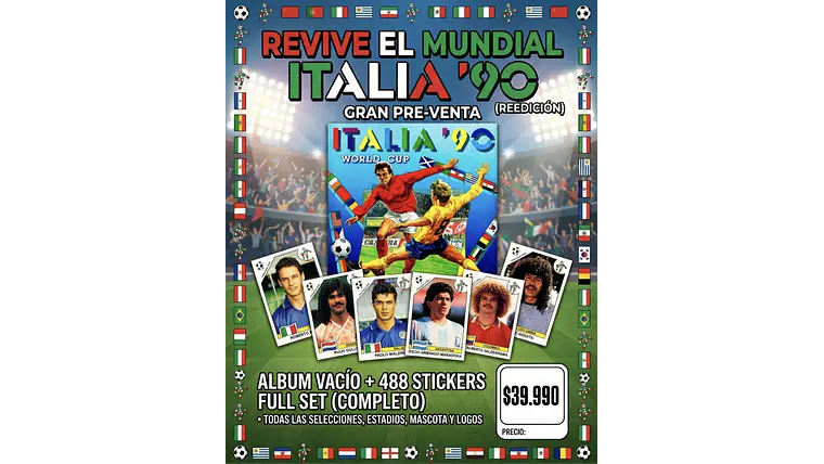 PREVENTA Álbum Italia 90 Versión Panini (Remasterizado) 1