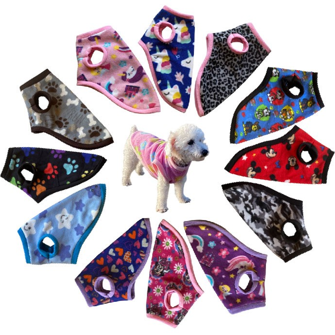 Set Ropa/capa De Polar Mascotas (3 Unidades) Talla 10 1