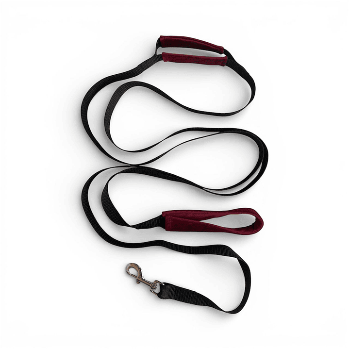 Correa Larga Doble Agarre - 3 metros - Color Rojo Burdeo 2