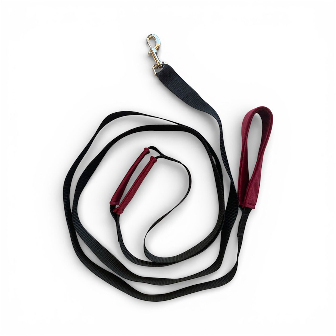 Correa Larga Doble Agarre - 3 metros - Color Rojo Burdeo 3