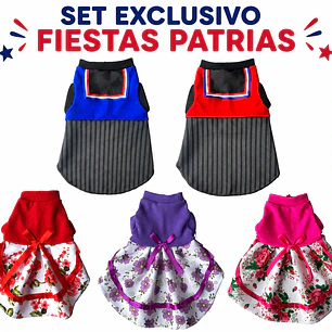 Set Fiestas Patrias - Talla 0 - 3 Prendas a Elección 