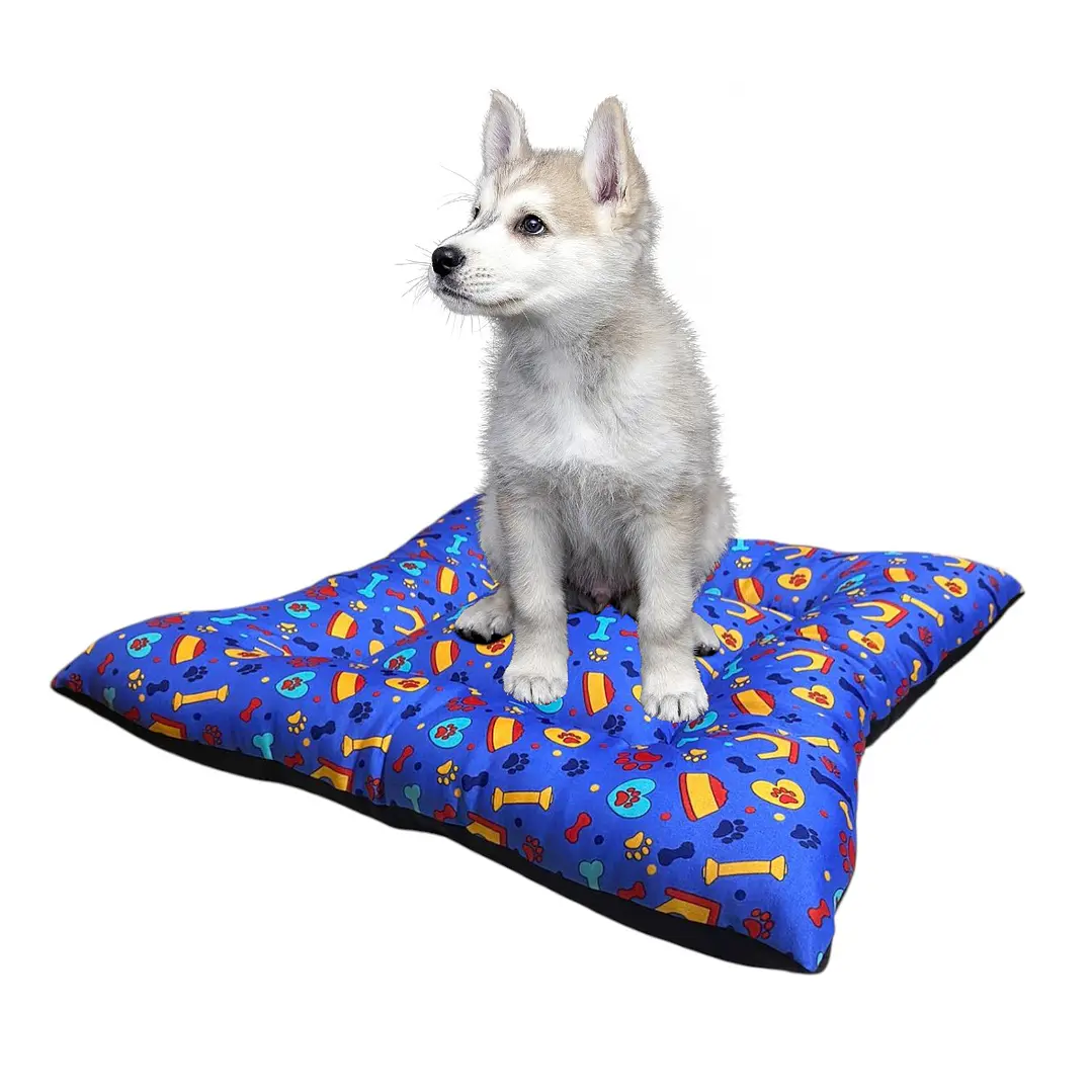 Cama Clásica Cuadrada 70cm Color Azul 1