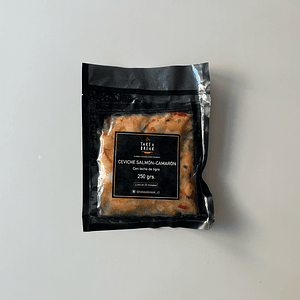 CEVICHE SALMON / CAMARON  250 grs