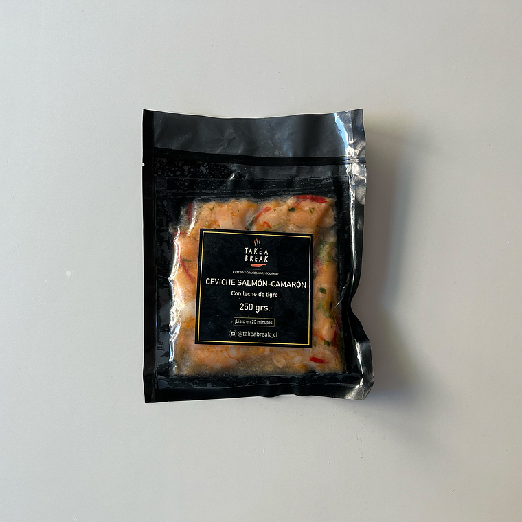 CEVICHE SALMON / CAMARON  250 grs 1