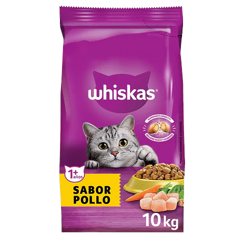 WHISKAS® alimento seco para gatos adultos pollo