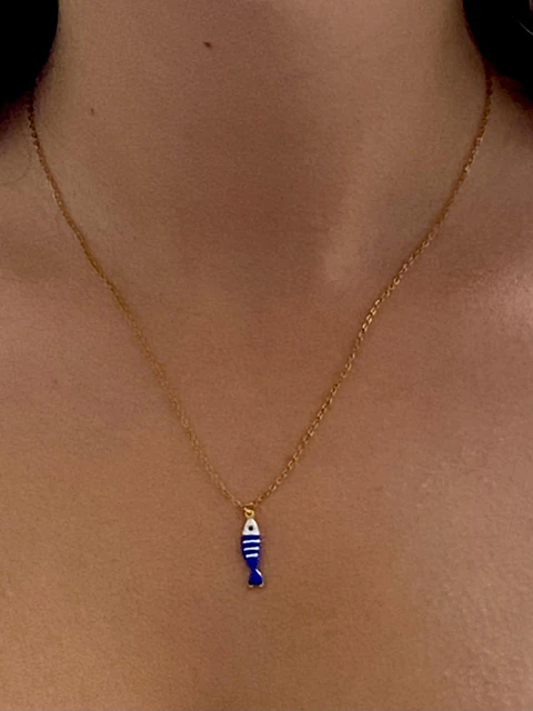 Blue Sardine Necklace