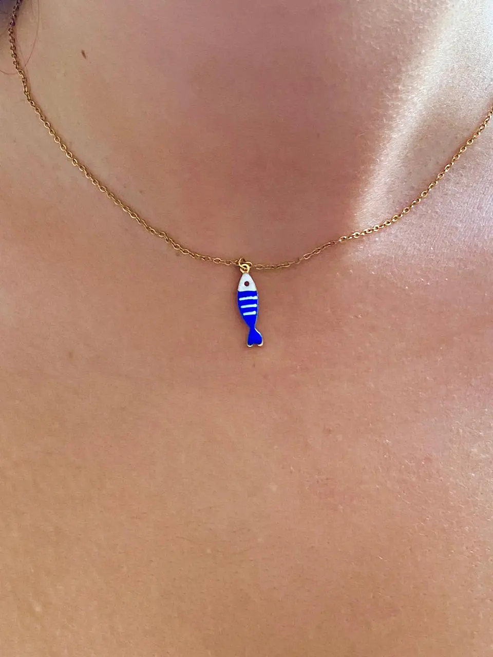 Blue Sardine Necklace 2
