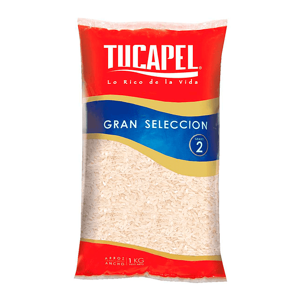 Arroz Tucapel Gran Selección Grado 2 Grano Largo Bolsa, 1 kg