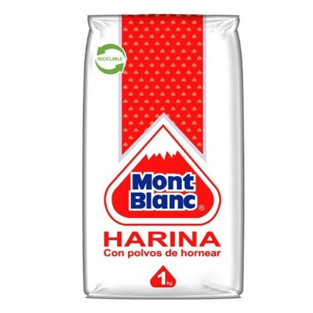 HARINA CON POLVOS 1KG MONT BLANC 
