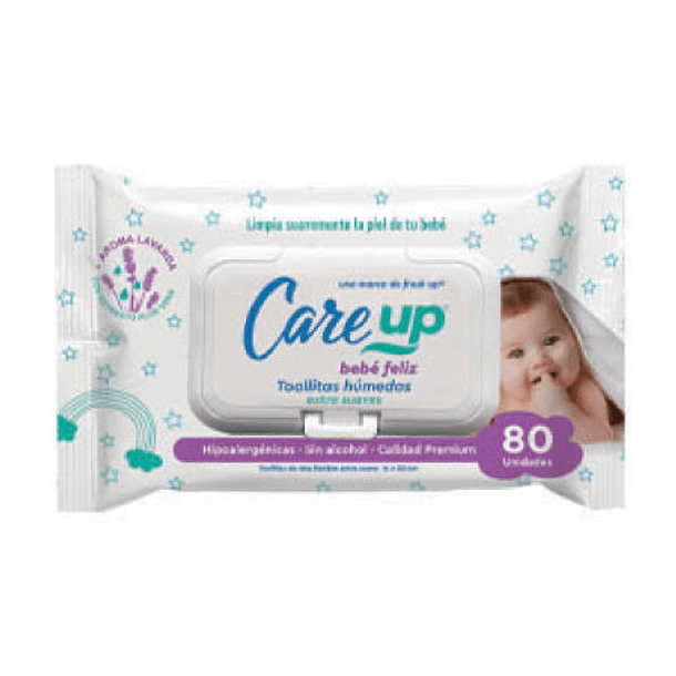 TOALLA HUMEDA C/TAPA 80UN CARE UP BABY