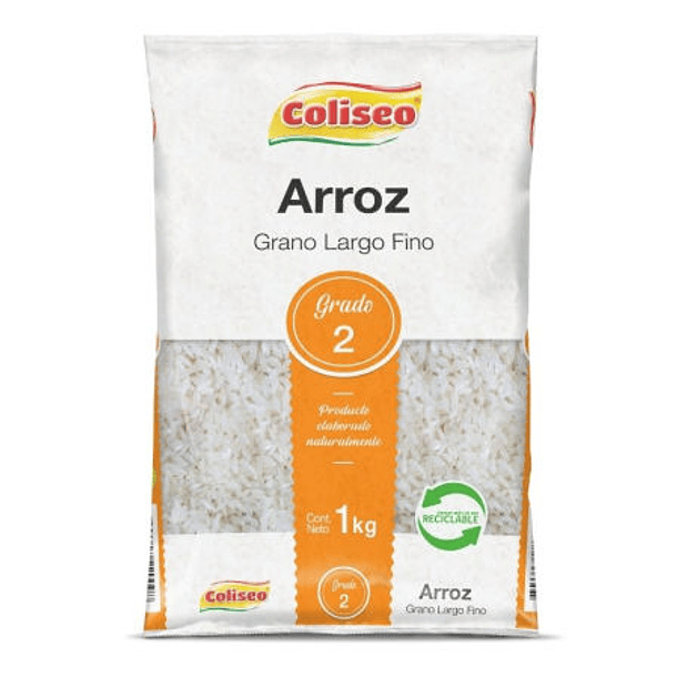 ARROZ G2 LARGO 1KG COLISEO