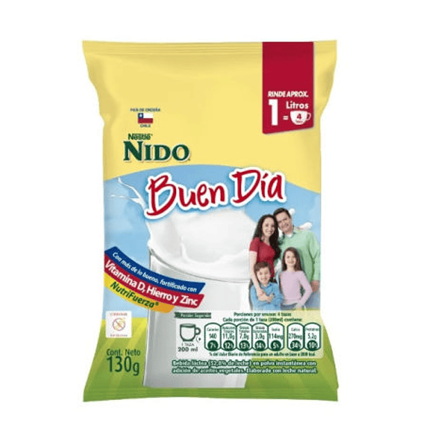 LECHE POLVO BUEN DIA 130GR NIDO
