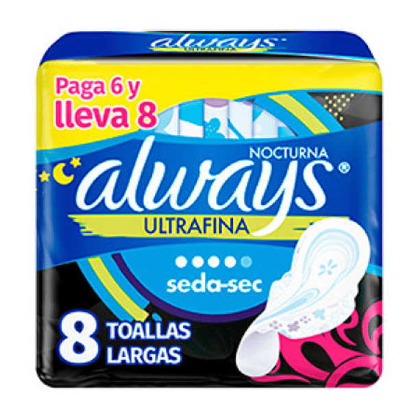 TOALLA ULTRAFINA SECA NOCHE 8UN ALWAYS