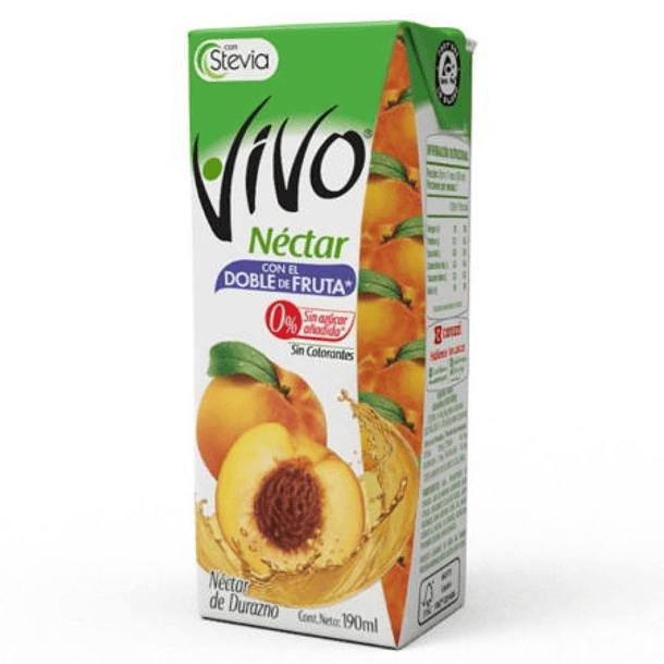 NECTAR DURAZNO 190CC VIVO PACKx3