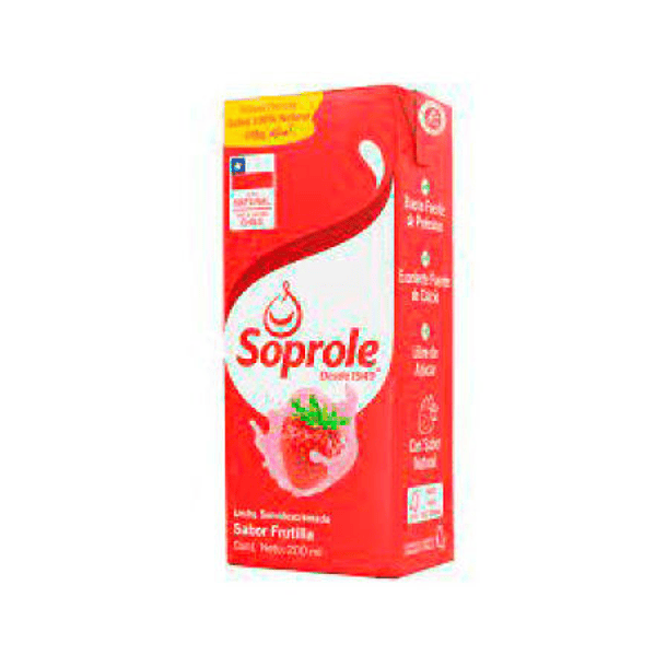 LECHE FRUTILLA 200ML SOPROLE PACKx6