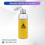 Botella Vidrio con funda