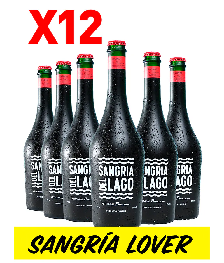 12 Botellas 750cc Sangría del Lago (9 Litros)