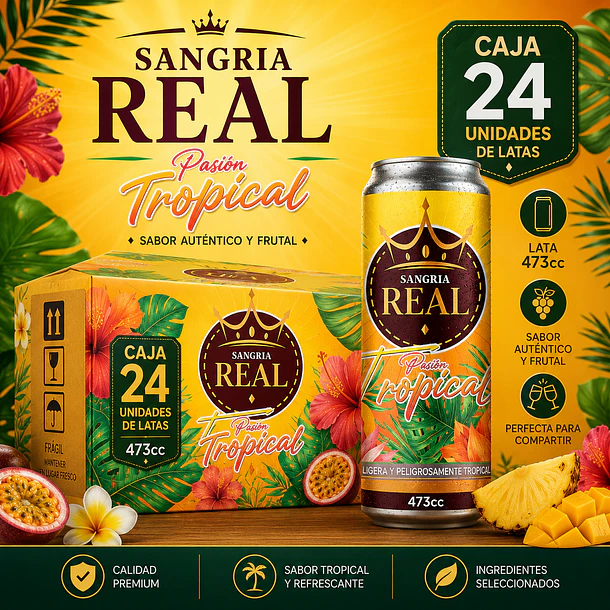 Sangria Pasión Tropical 24 latas 473cc