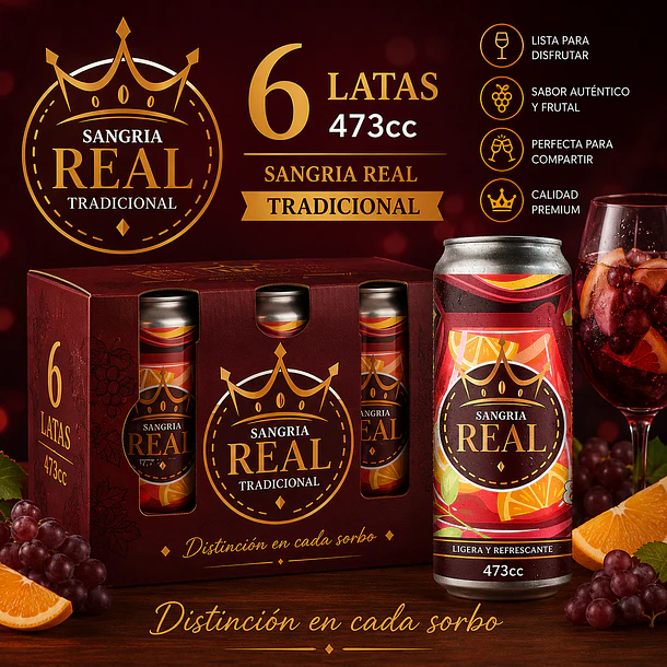 Sixpack Sangría Real Tradicional  473cc