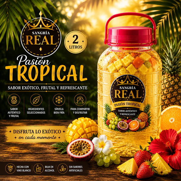 Sangria Real Pasión Tropical 2 litros