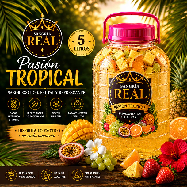 Sangria Real Pasión Tropical 5 litros