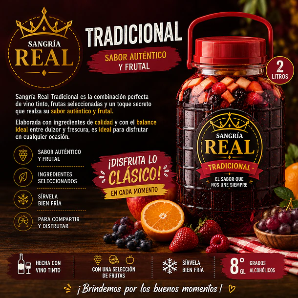 Sangria Real Tradicional 2 litros