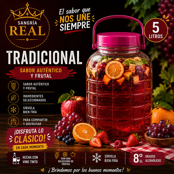 Sangria Real Tradicional 5 Litros